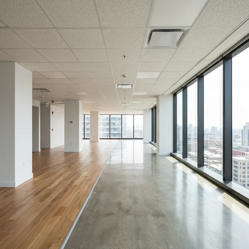 Forro mineral em andar corporativo